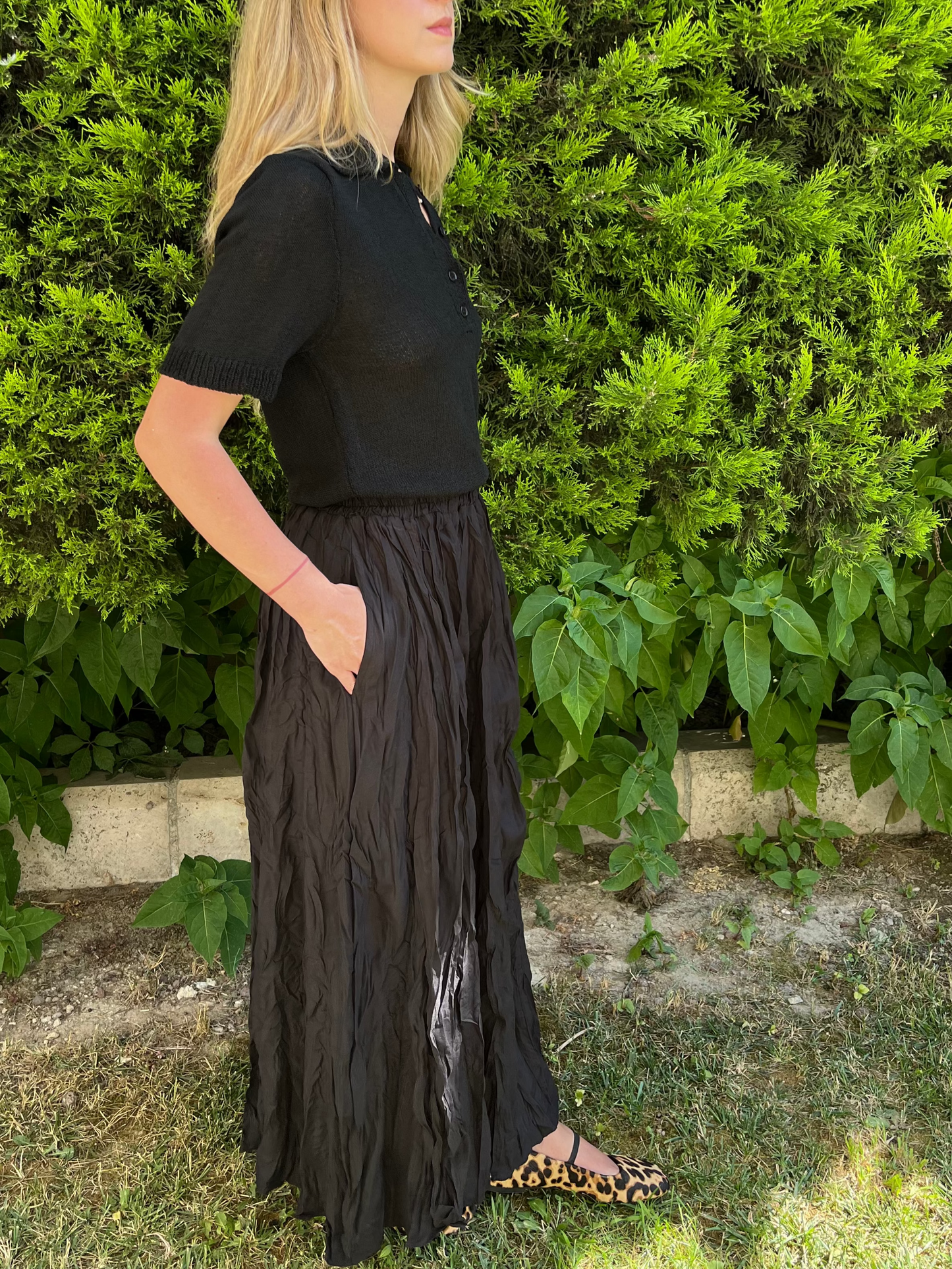 Siyah Polo Yaka Triko Tişört