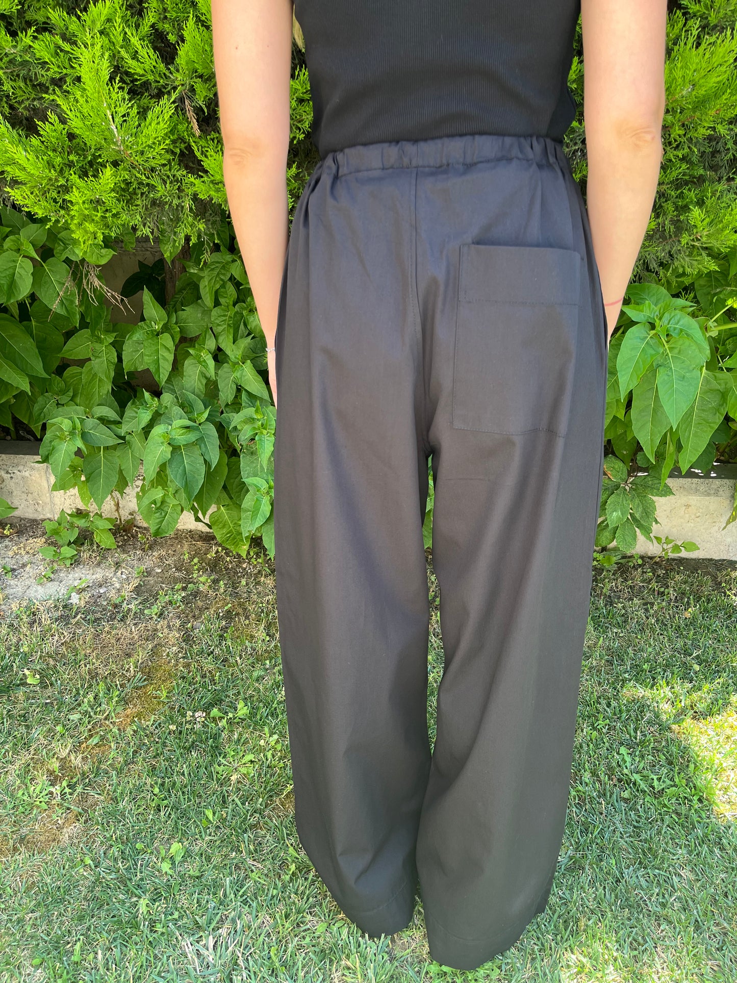 Siyah Poplin Pantolon