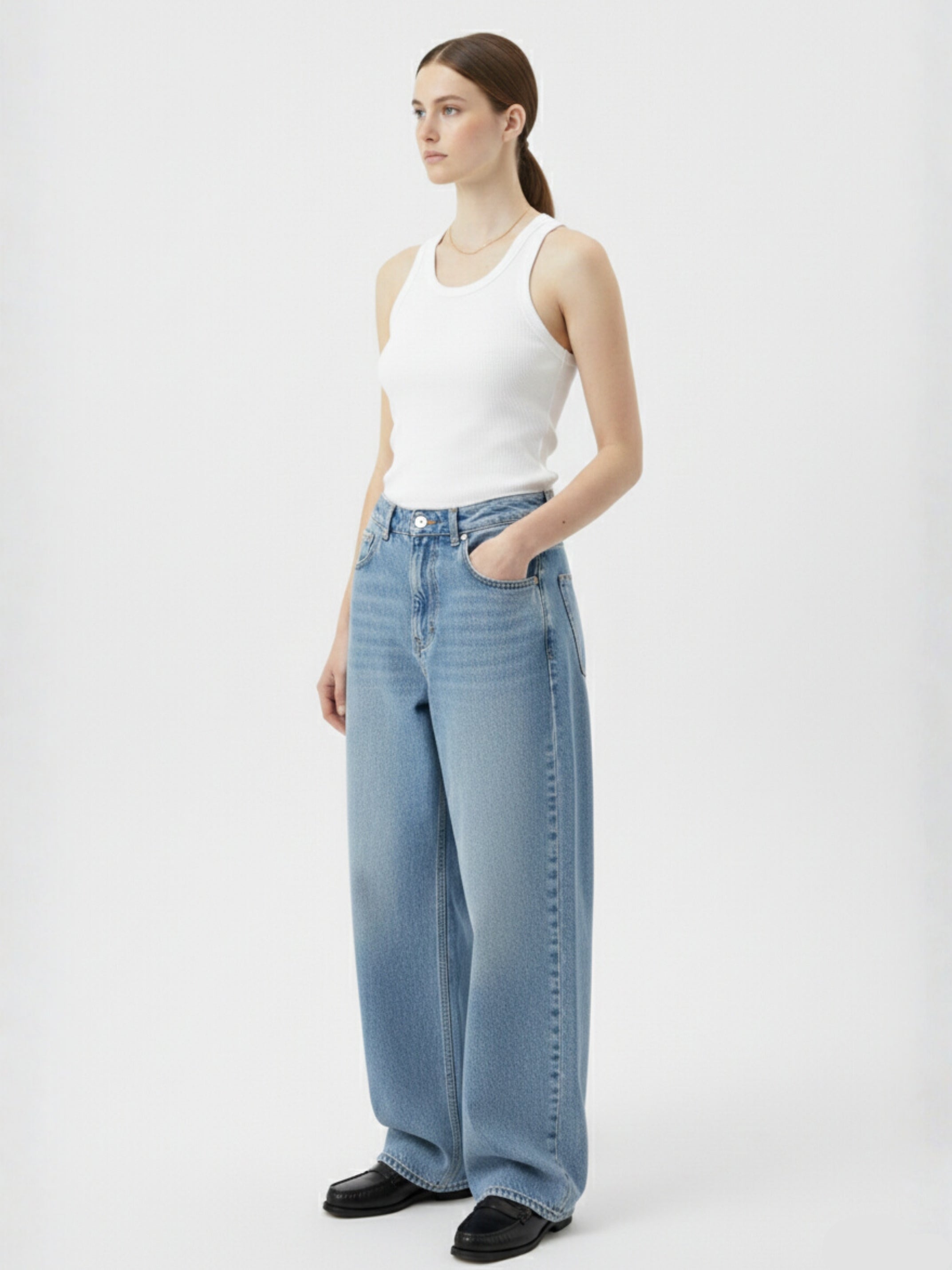 Açık Mavi Relax Fit Jean