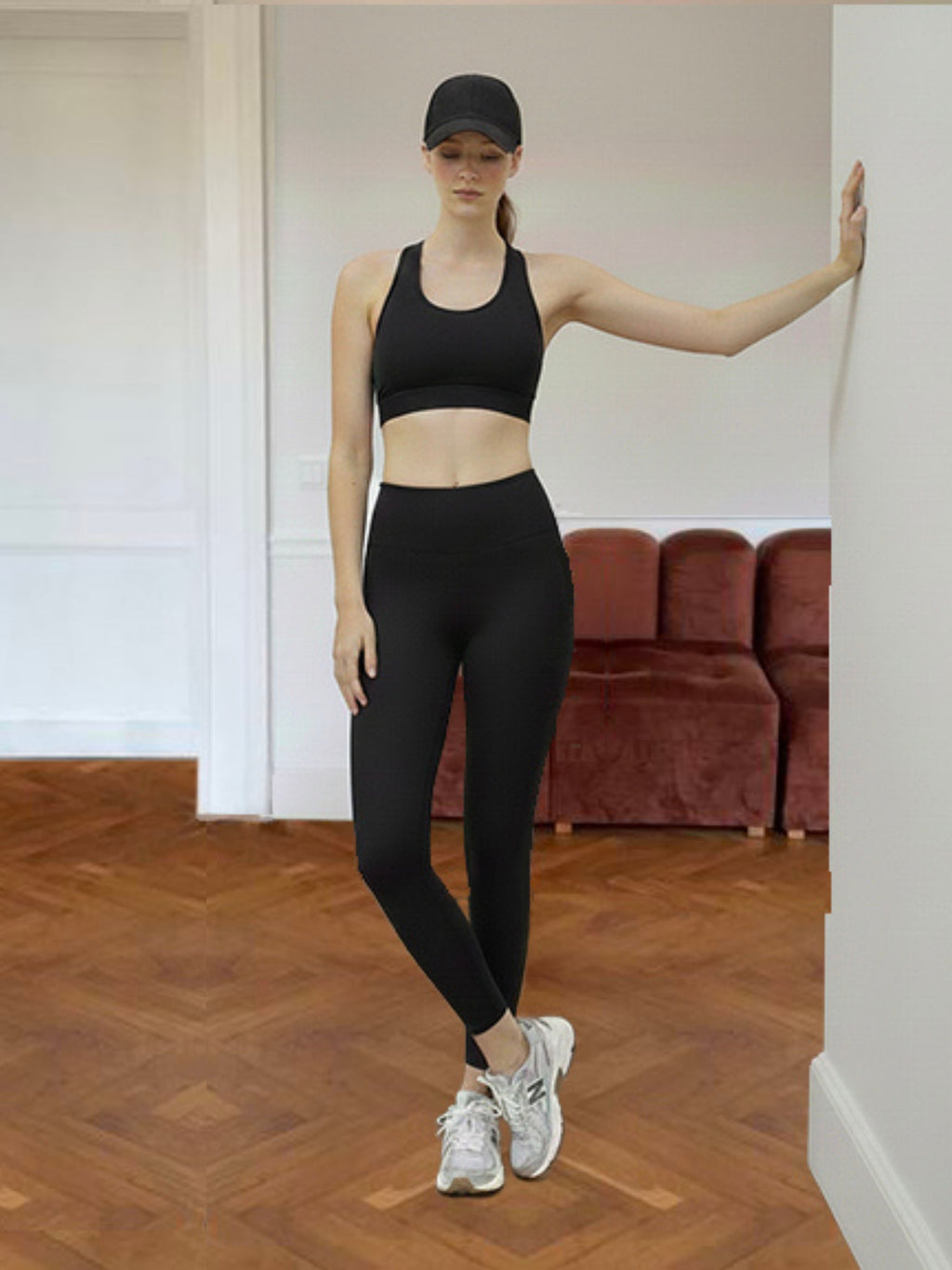 Yüksek Bel Toparlayıcı Siyah Tayt