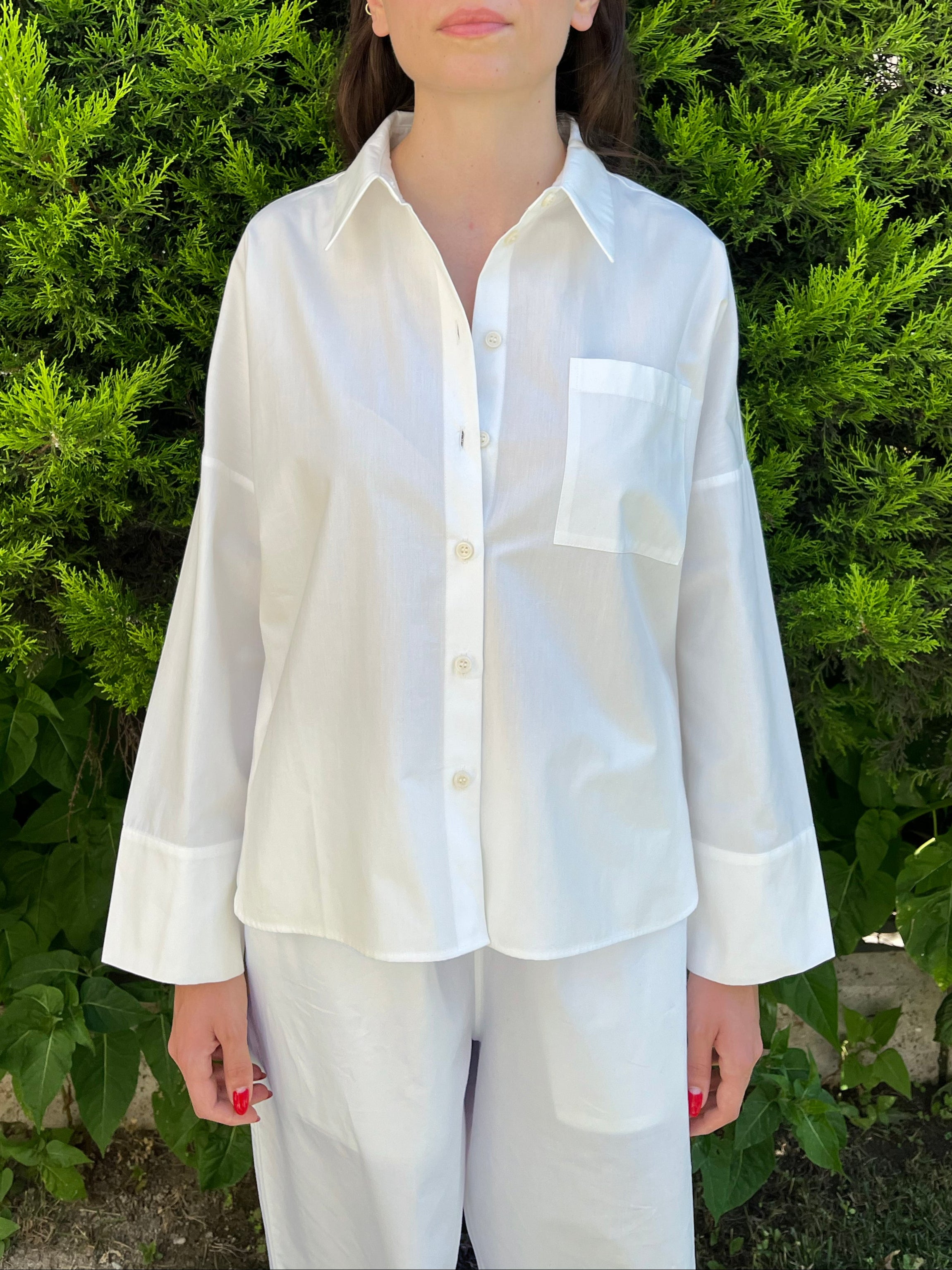 Beyaz Poplin Gömlek
