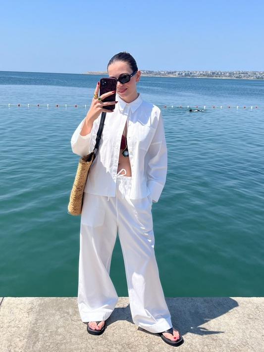 Beyaz Poplin Gömlek