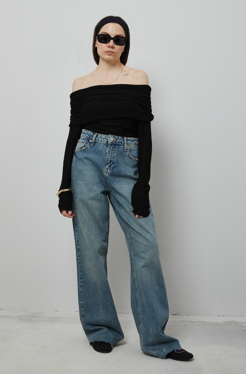 Soluk Mavi Relax Fit Jean