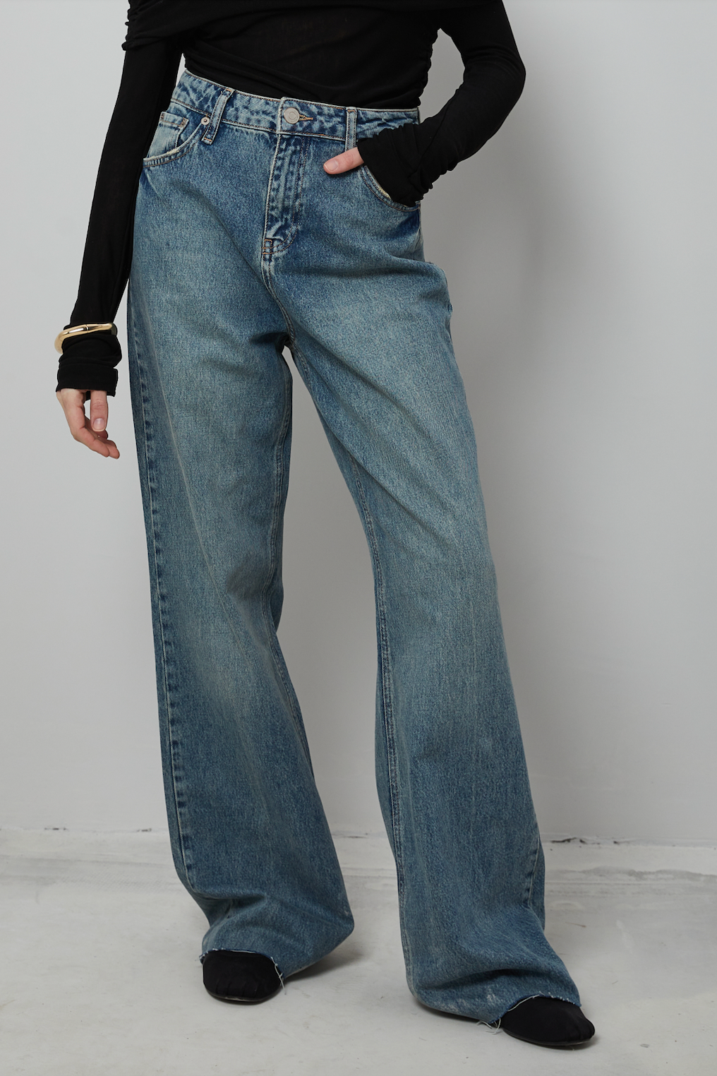 Soluk Mavi Relax Fit Jean