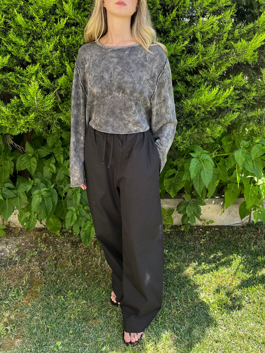 Gri Rahat Kalıp Triko
