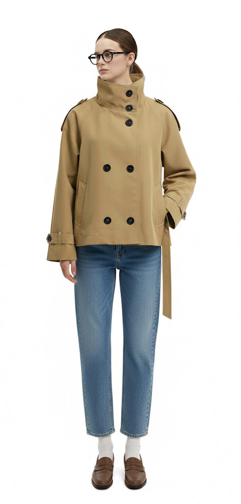 Camel Kısa Trençkot