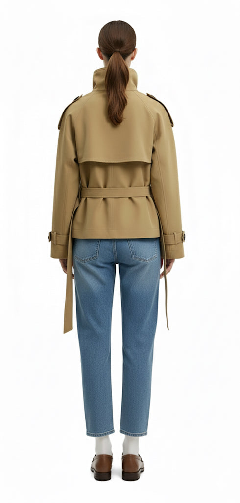 Camel Kısa Trençkot