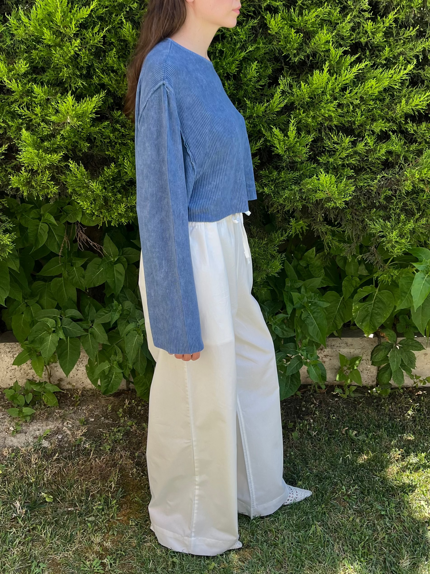Mavi Rahat Kalıp Triko