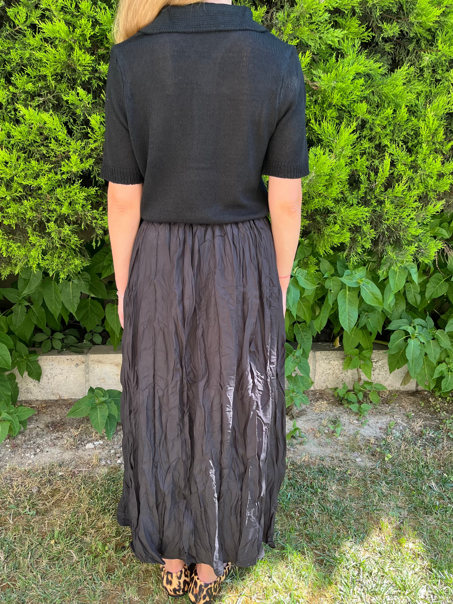 Siyah Polo Yaka Triko Tişört