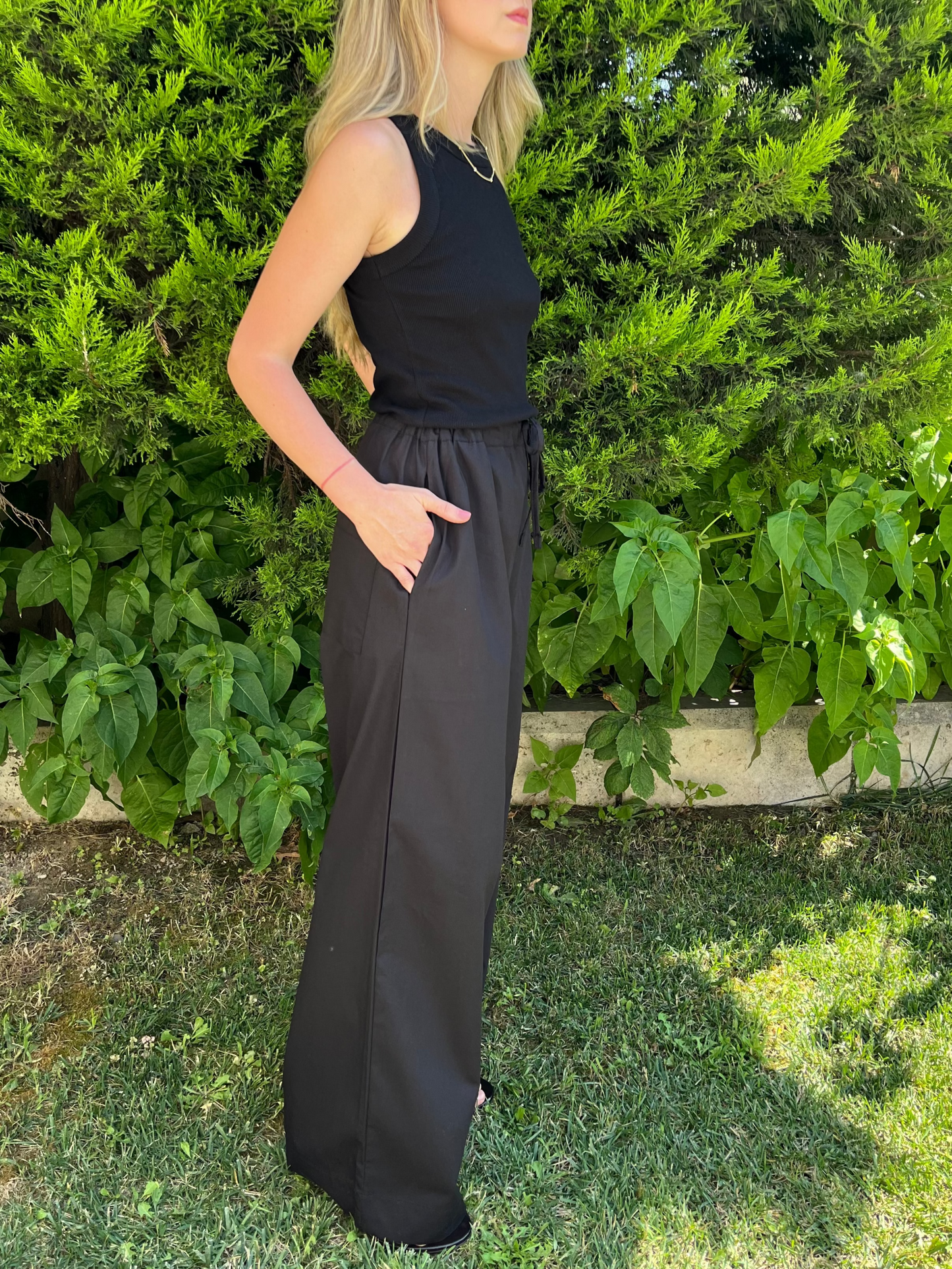 Siyah Poplin Pantolon