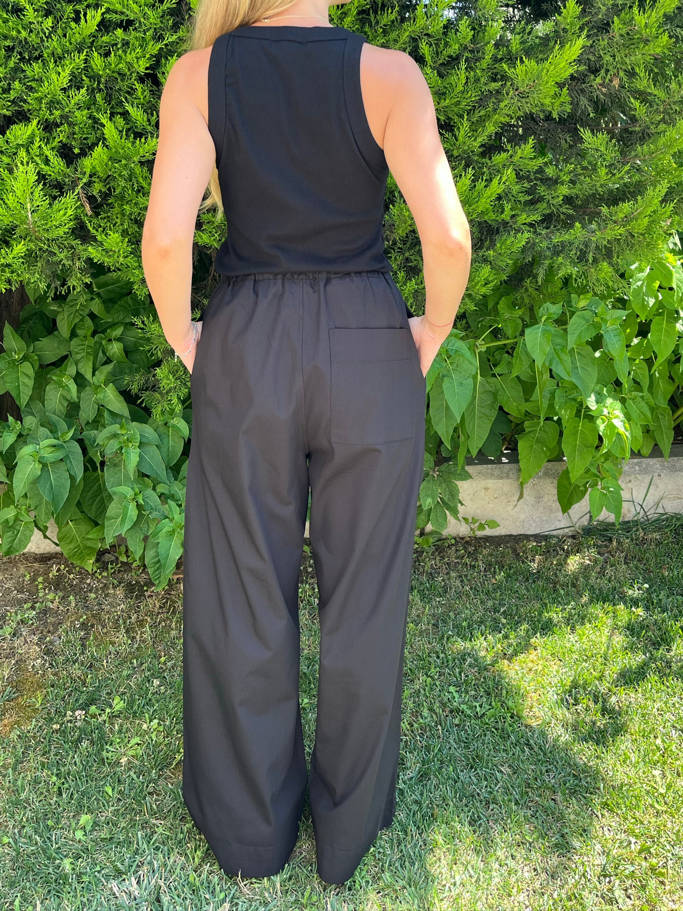 Siyah Poplin Pantolon