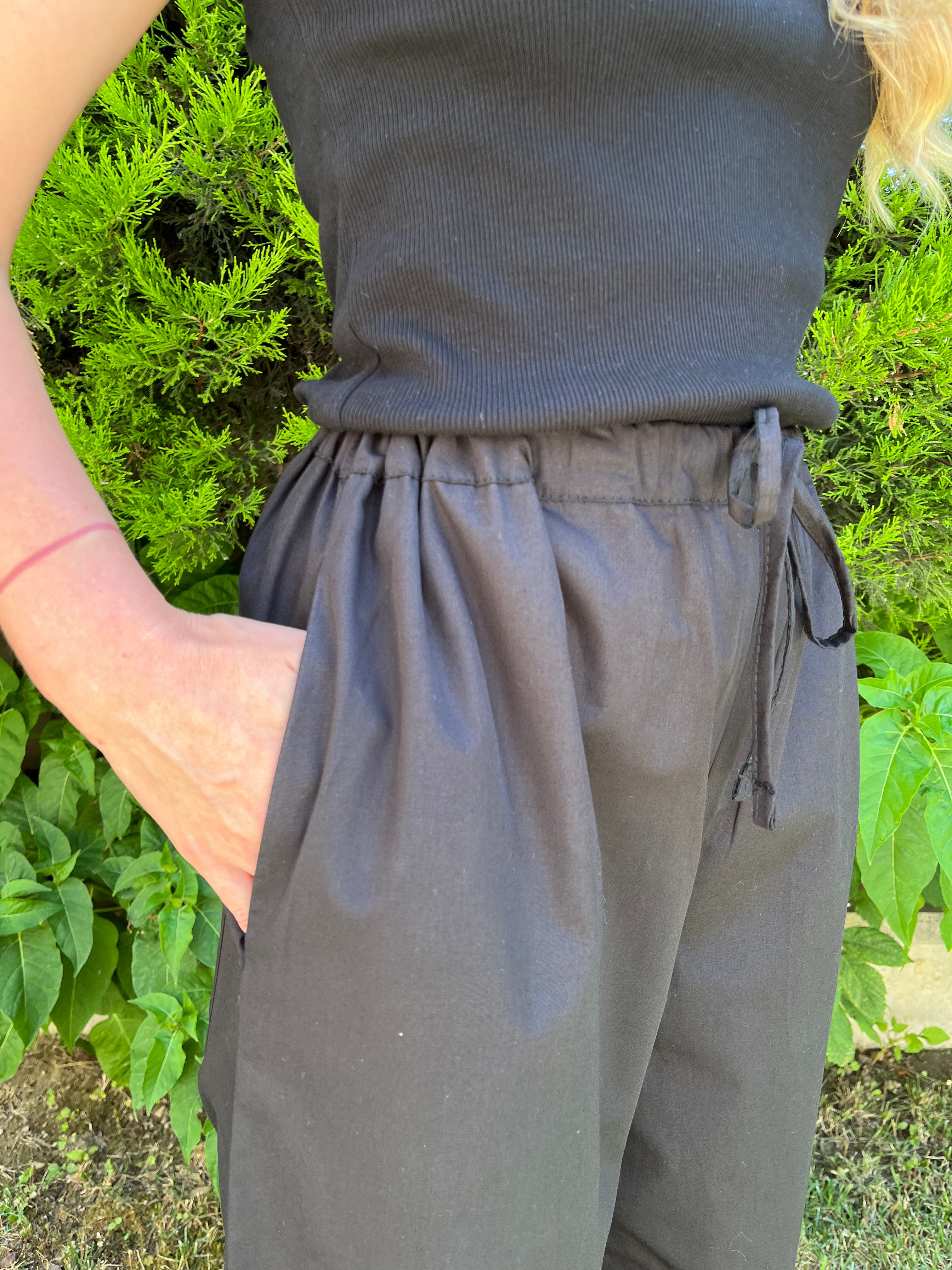 Siyah Poplin Pantolon