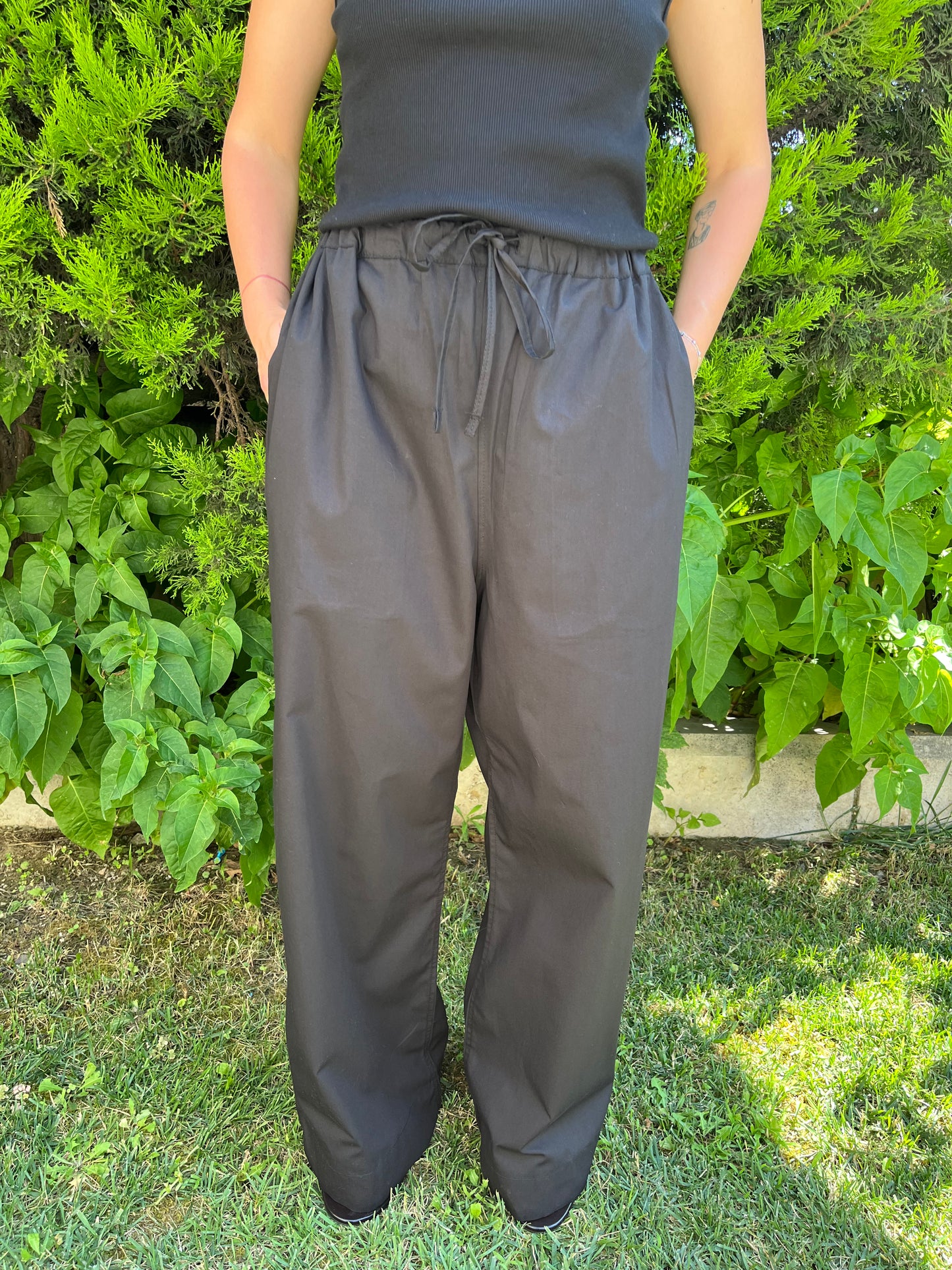Siyah Poplin Pantolon