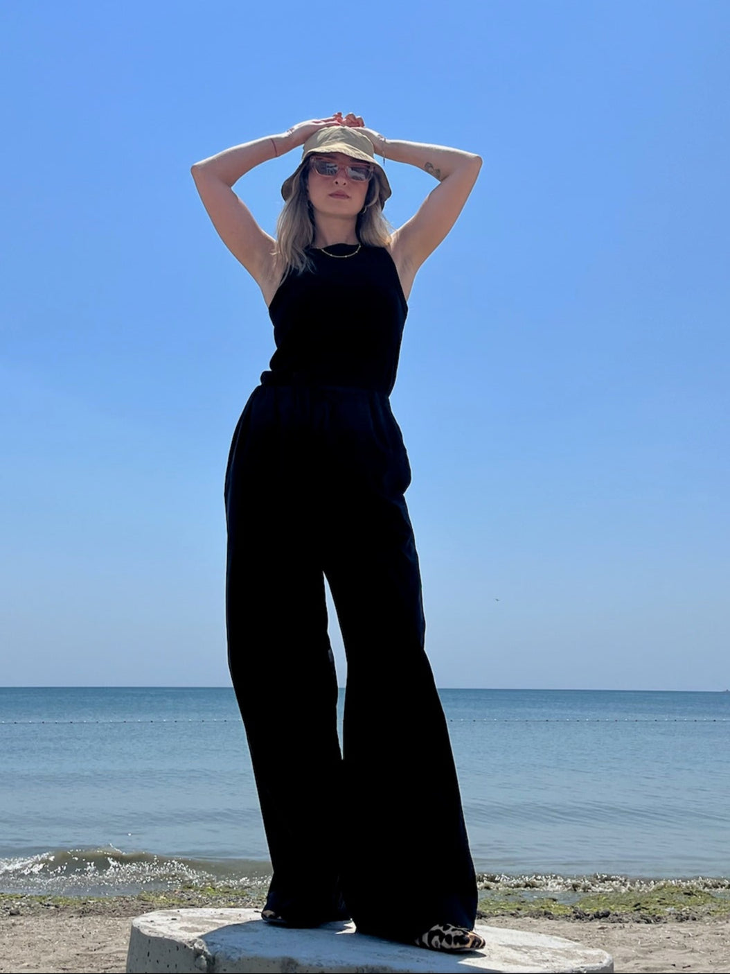 Siyah Poplin Pantolon