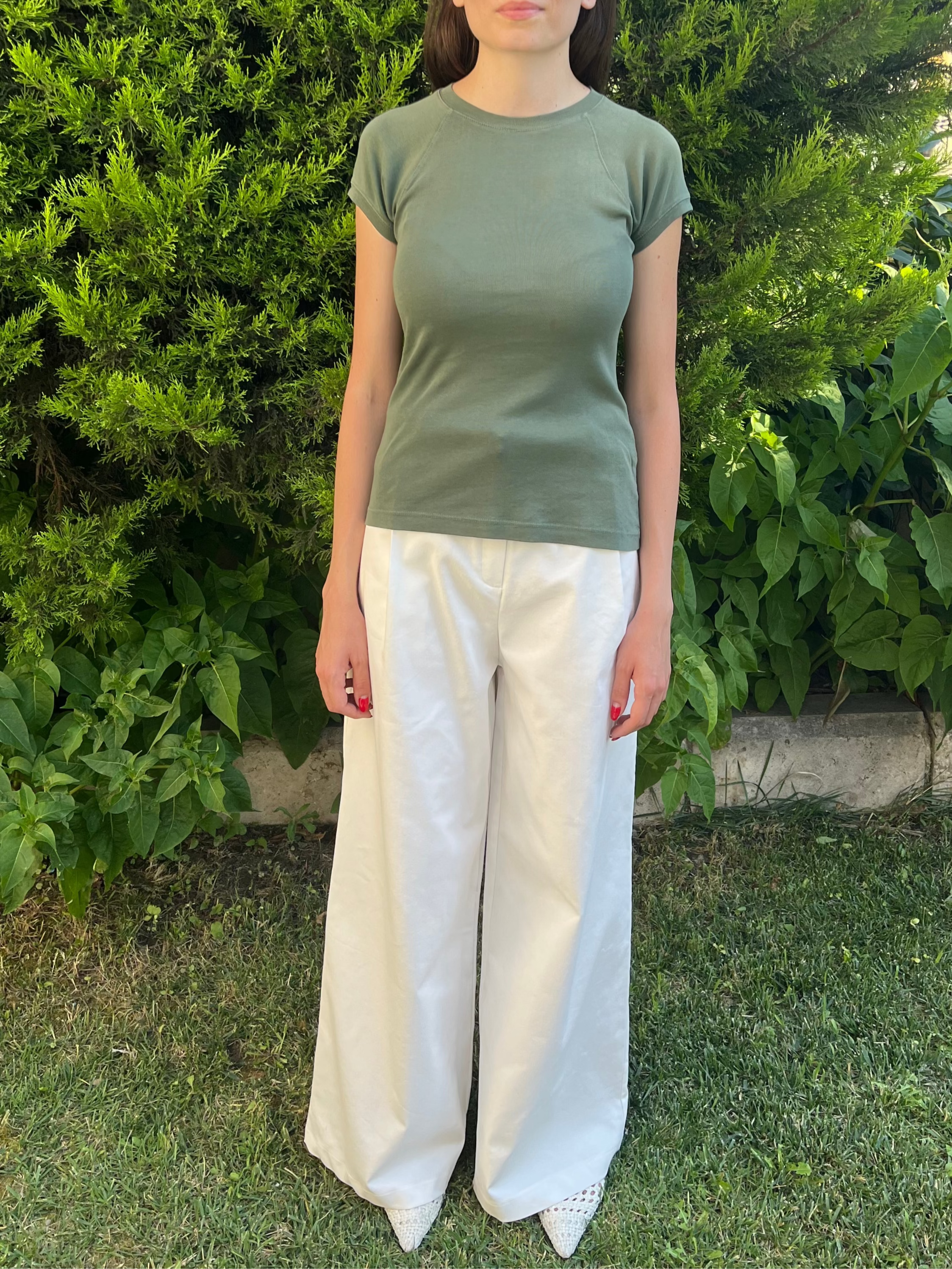 Yeşil Reglan Kol Tişört